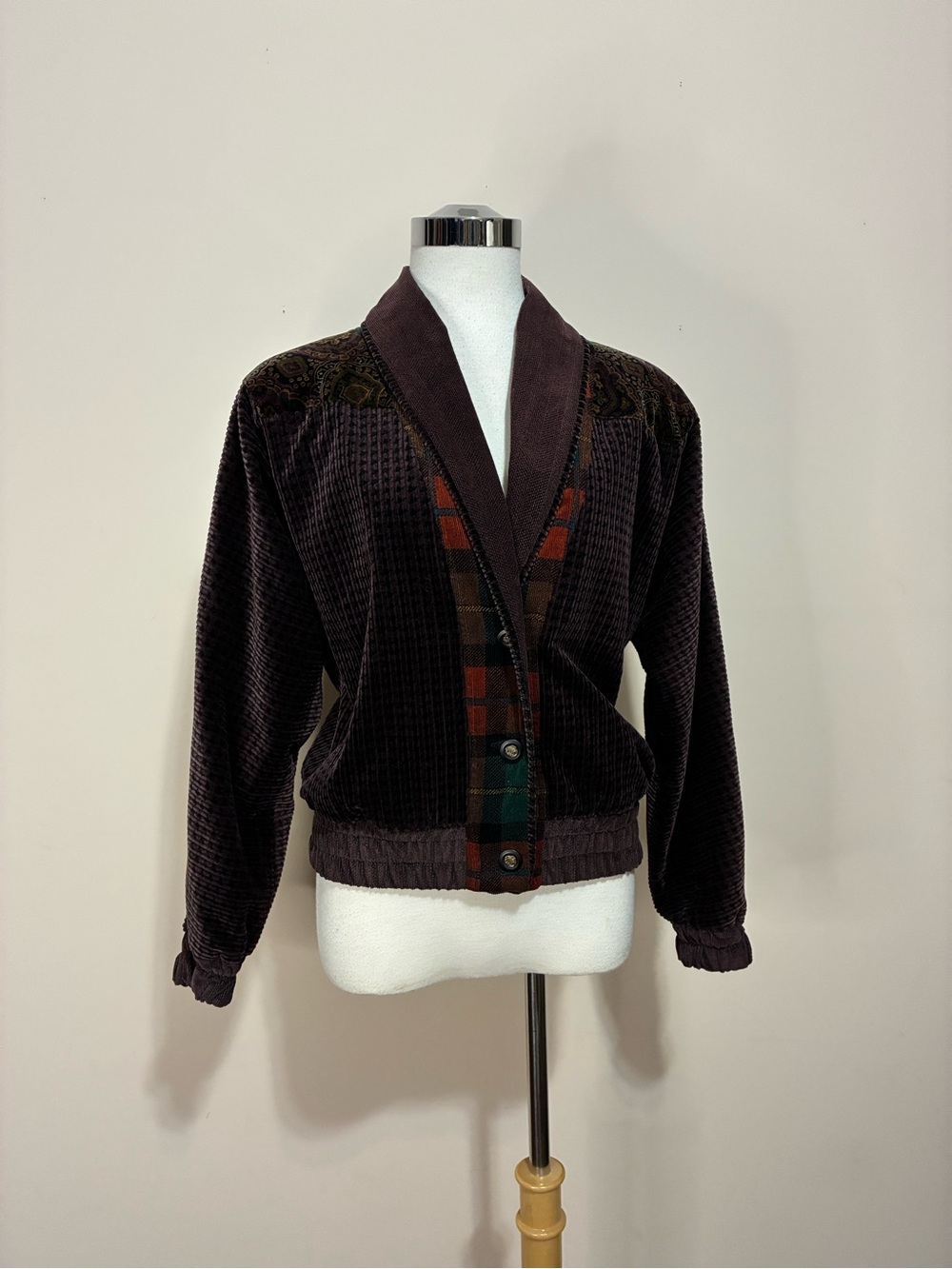 Victoria's “Closet” Vintage Corduroy and Velvet Bomber Jacket